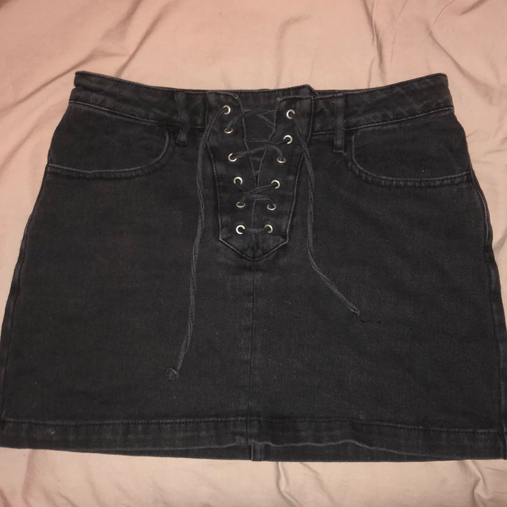 Black Mini jean skirt